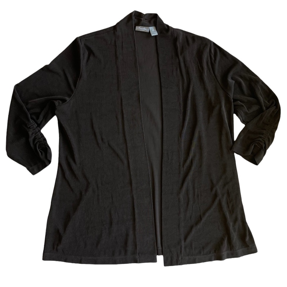 Travelers by Chico's Women's Brown Open Front Cardigan Size 2 / large / size 14